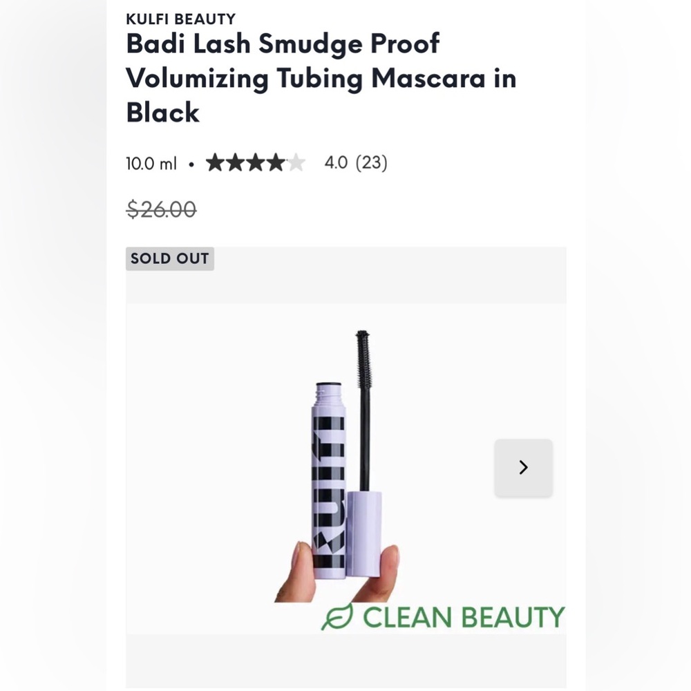 NWT - Kulfi beauty -BADI 💋Lash Amplifying Mascara in Black